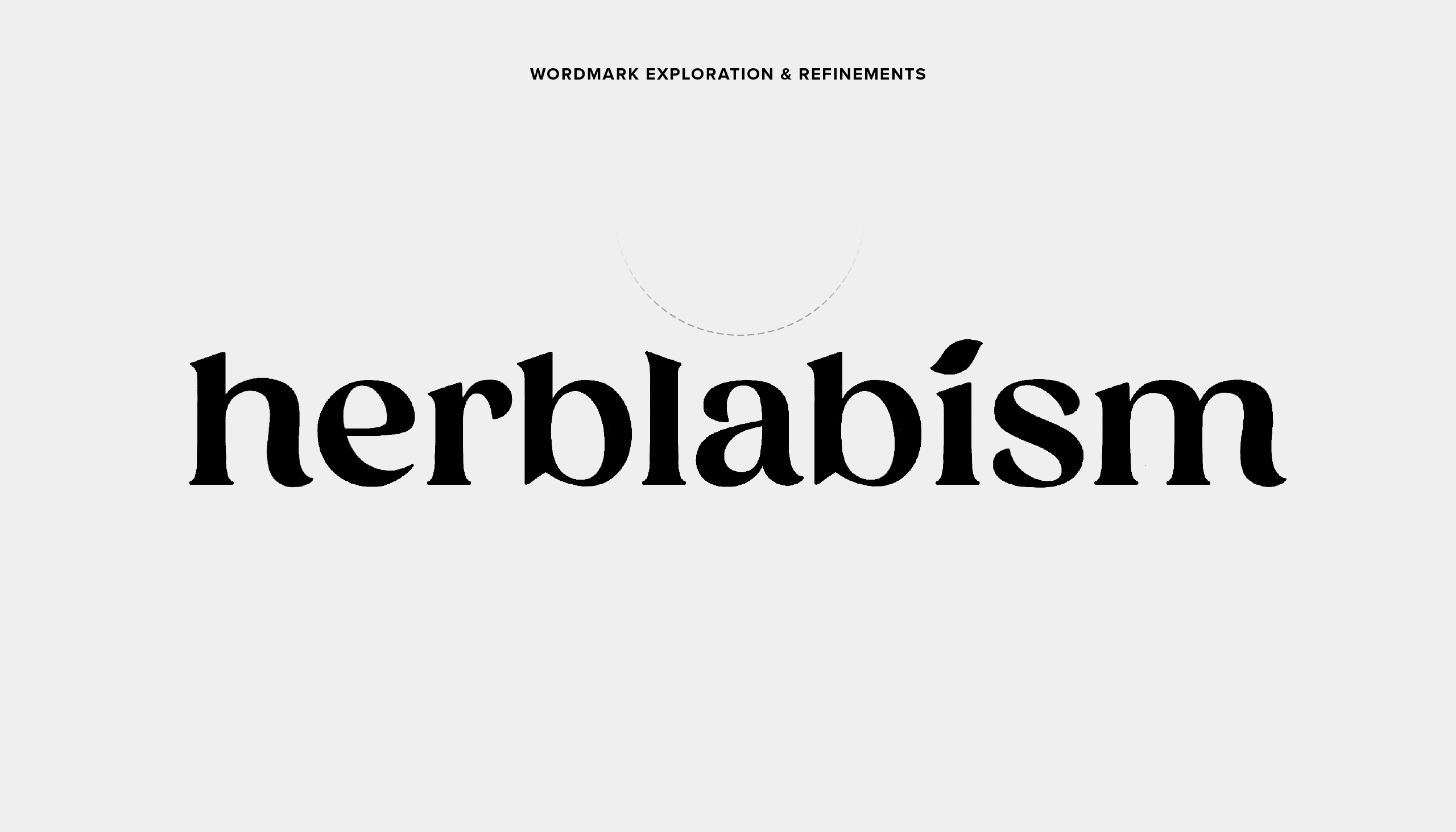 Herblabism Wordmark development by Dan Forster