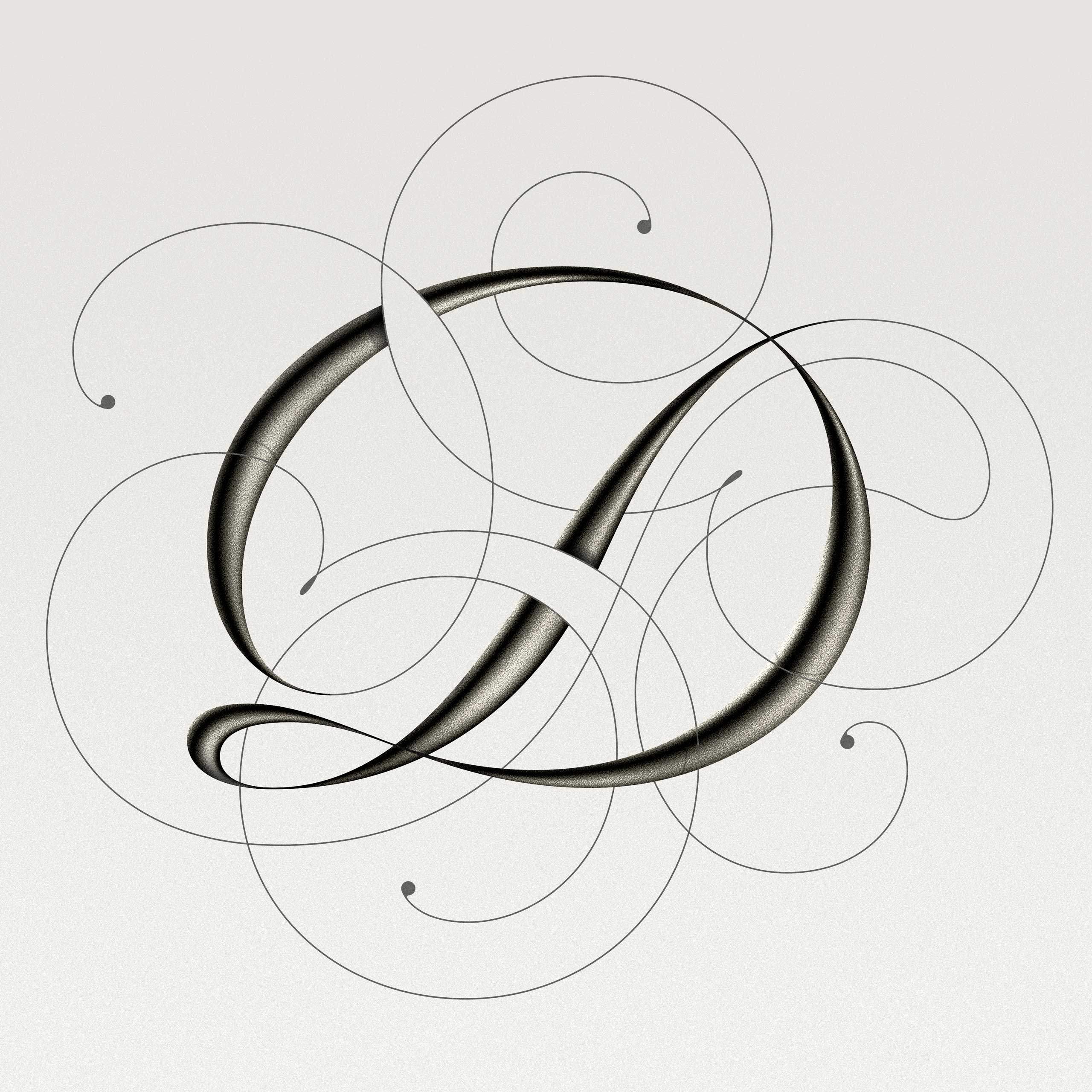 Letter D by Dan Forster - Illustrated type – 3D type