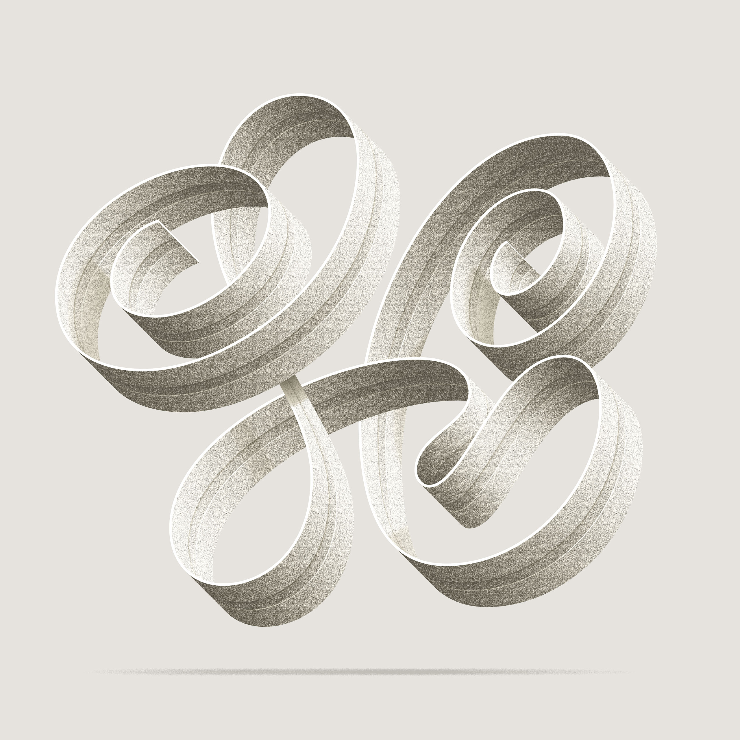 Letter H by Dan Forster - Illustrated type – 3D type