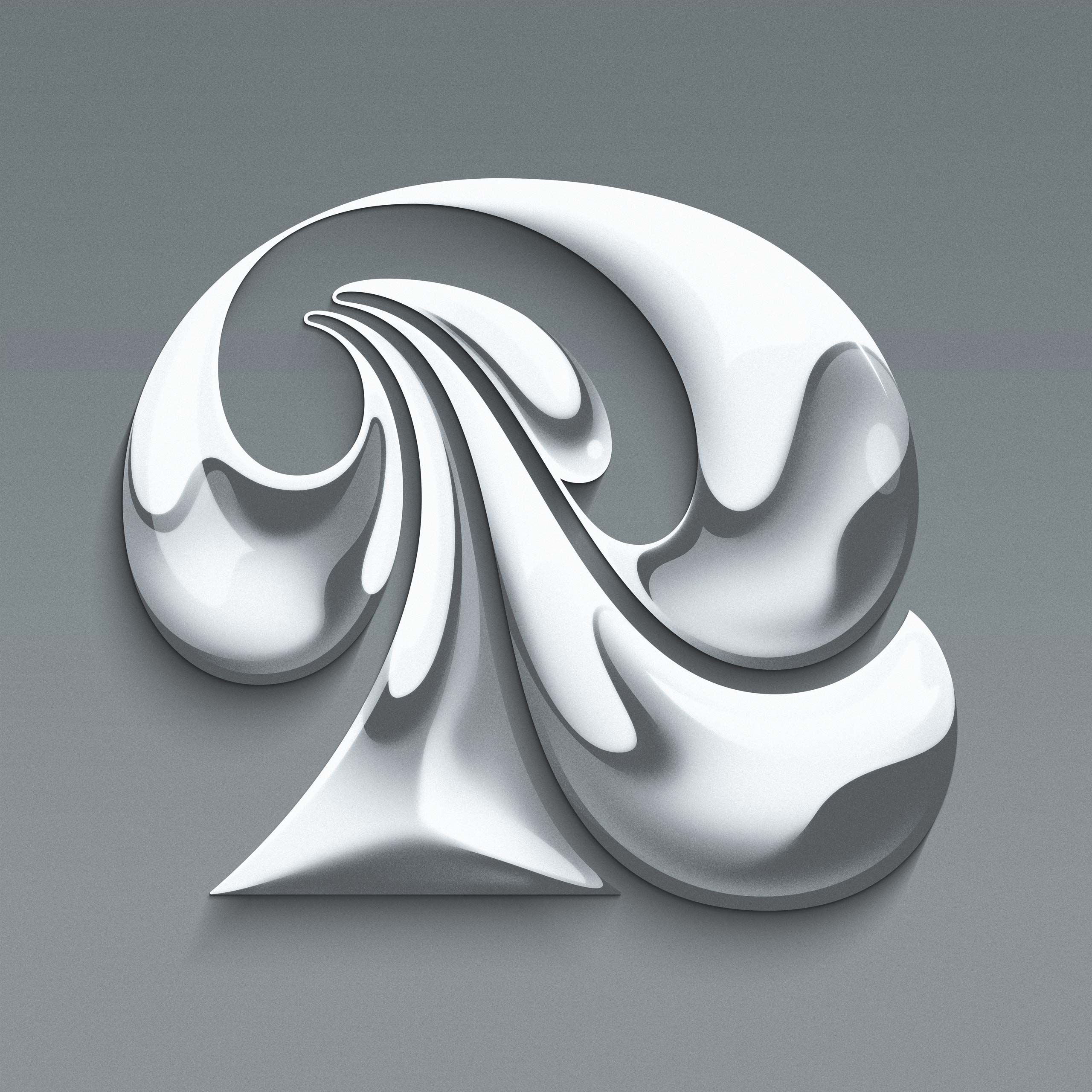 Letter R by Dan Forster - Illustrated type – 3D type